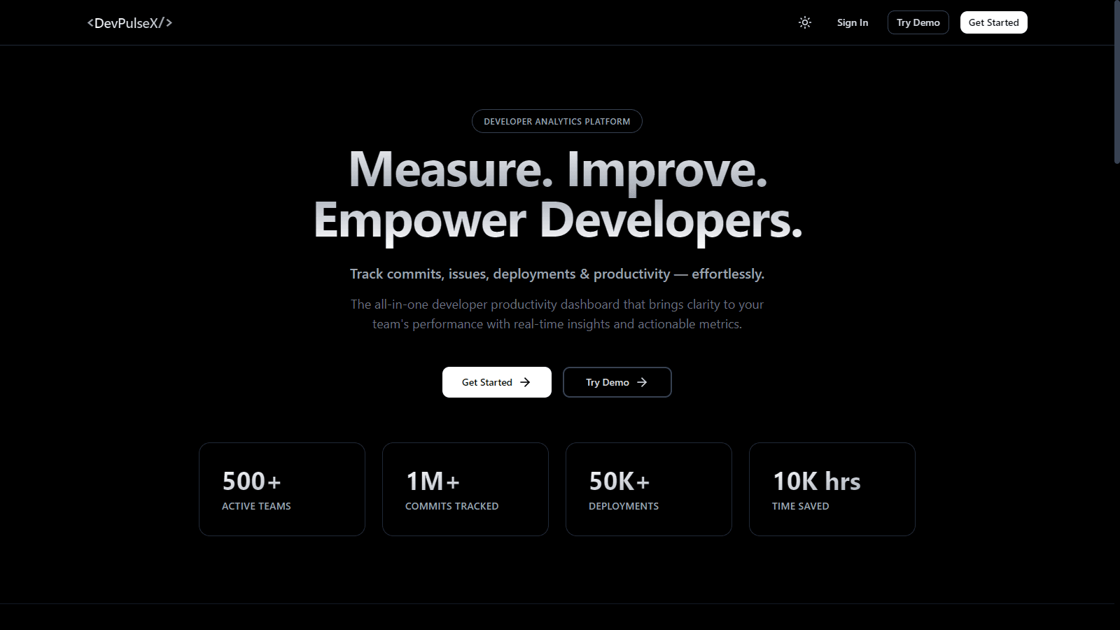 DevPulseX preview